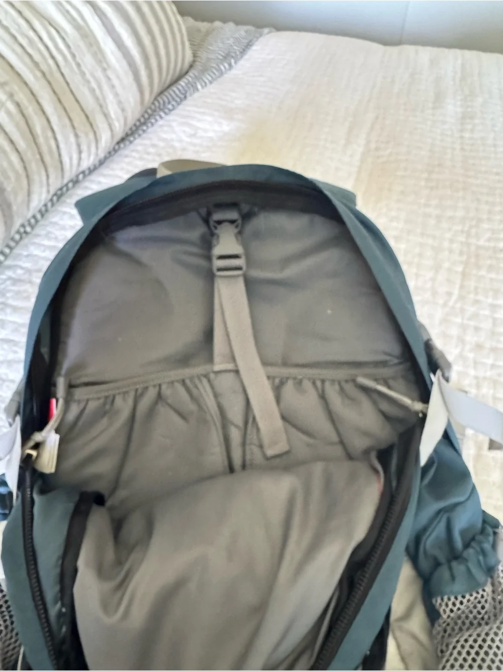 The North Face Teal and Gray Men's Outdoor Backpack